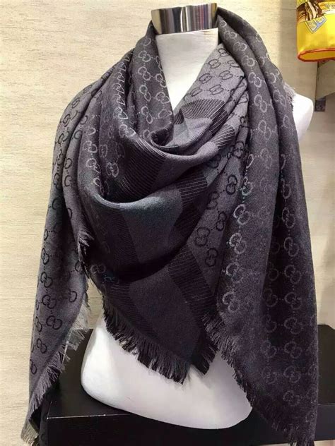 szalik gucci szary|Designer Scarves for Women .